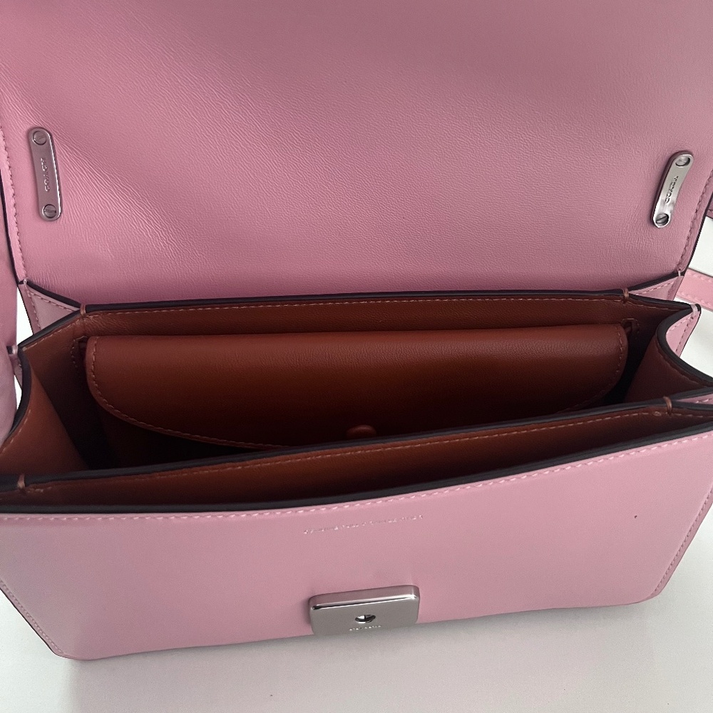 Coach Bandit Pink Leather Shoulder/Crossbody Bag - Picture 8 of 13